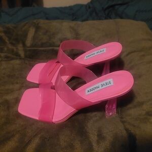Steve Madden Pink Heeled Mules